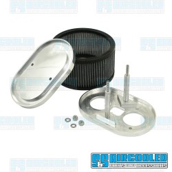 Air Filter Assembly, IDF/DRLA/HPMX/D, Oval, Gauze, Billet Aluminum