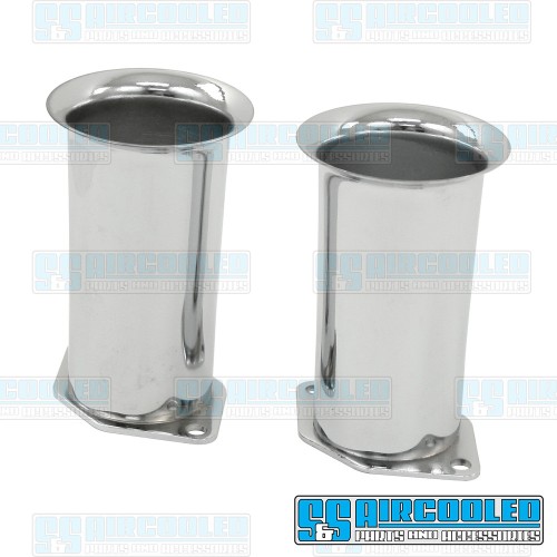 Velocity Stacks, IDF/DRLA/HPMX, 4in Tall, Steel, Chrome Velocity Stacks, IDF/DRLA/HPMX, 4in Tall, Steel, Chrome