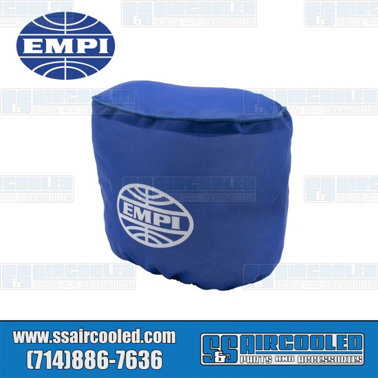 EMPI VW Pre-Filter, 7 x 4-1/2 x 6in, Oval, Nylon, Blue, 43-6111-0