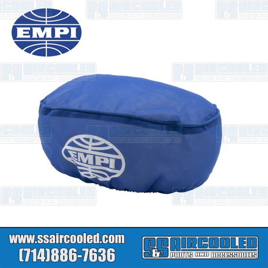 EMPI VW Pre-Filter, 9 x 5-1/2 x 3-1/2in, Oval, Nylon, Blue, 43-6121-0