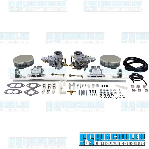 Carburetor Kit, 34mm ICT, Dual, Hexbar Style Linkage w/Air Cleaners Carburetor Kit, 34mm ICT, Dual, Hexbar Style Linkage w/Air Cleaners