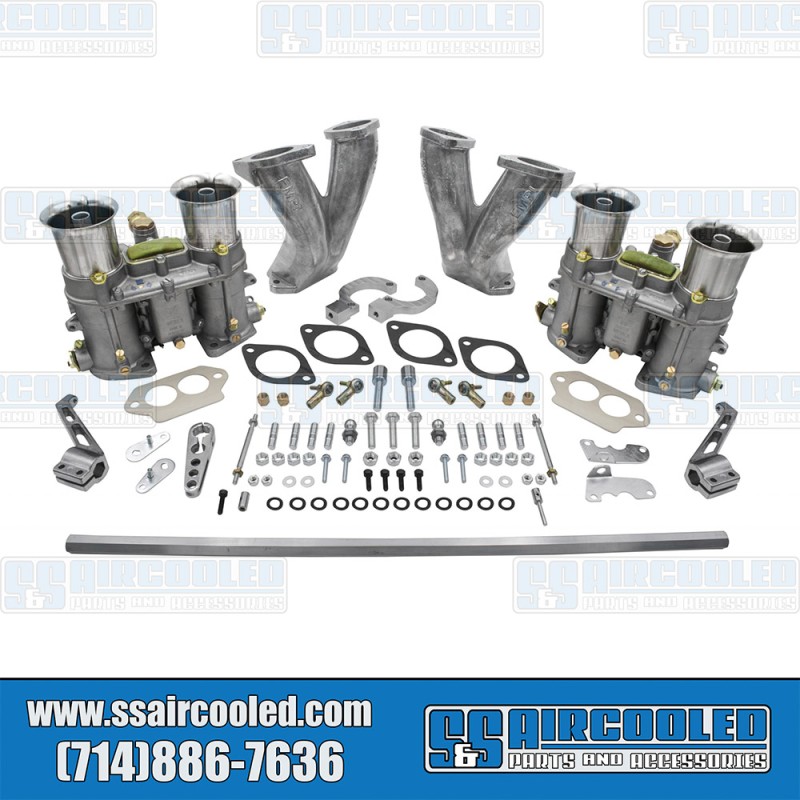 EMPI VW Carburetor Kit, Dual 48mm IDA, Tall Manifolds, Hex Bar Style Linkage, 43-7332-0 EMPI VW Carburetor Kit, Dual 48mm IDA, Tall Manifolds, Hex Bar Style Linkage, 43-7332-0
