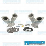 Intake Manifold Kit, 48-51mm IDA/EPC, Dual Port, Straight, Short Intake Manifold Kit, 48-51mm IDA/EPC, Dual Port, Straight, Short