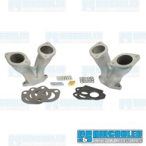 Intake Manifold Kit, 48-51mm IDA/EPC, Dual Port, Straight, Short Intake Manifold Kit, 48-51mm IDA/EPC, Dual Port, Straight, Short
