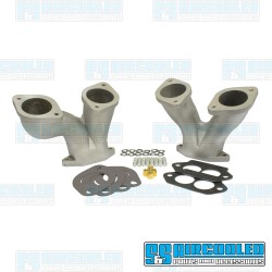 Intake Manifold Kit, 48-51mm IDA/EPC, Dual Port, Offset, Short Intake Manifold Kit, 48-51mm IDA/EPC, Dual Port, Offset, Short