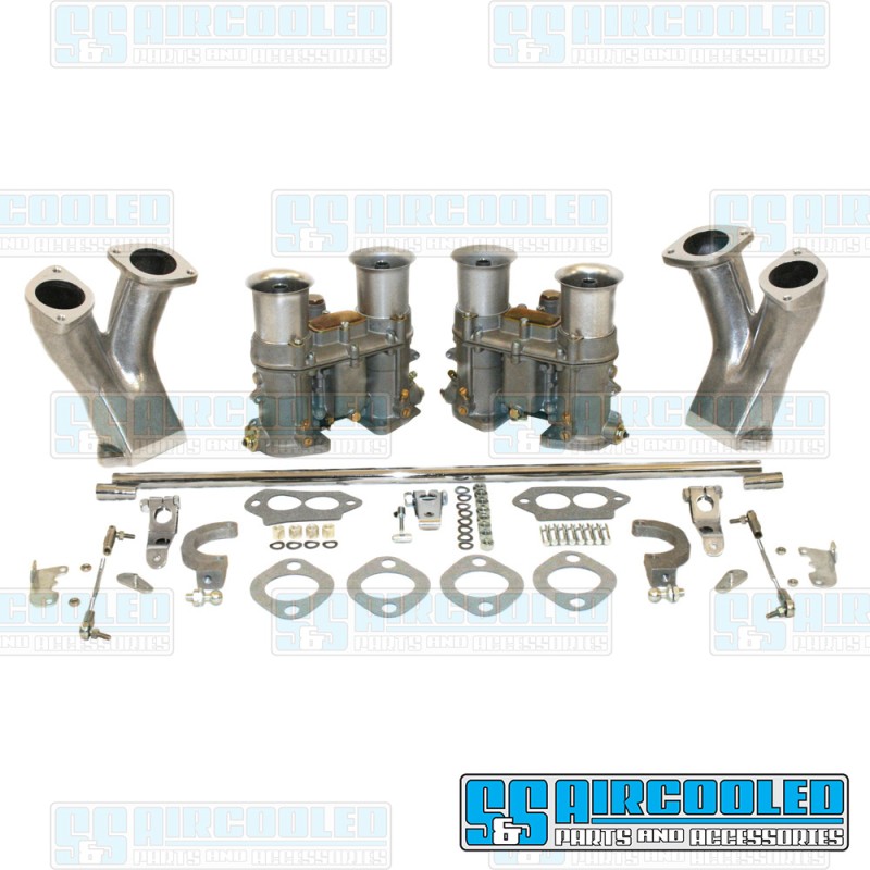 EMPI VW Carburetor Kit, 48mm EPC, Dual, Round Bar Style Linkage, 47-7328-0 EMPI VW Carburetor Kit, 48mm EPC, Dual, Round Bar Style Linkage, 47-7328-0