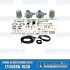 Carburetor Kit, Dual 34mm EPC w/ Single Port Manifolds, Hex Bar Linkage, Chrome Pod-Style Air Filter Assembly's