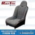 High-Back Seat, Left or Right, Black Vinyl w/Tweed Fabric