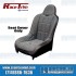 Seat Cover, High-Back, Black Vinyl/Grey Fabric