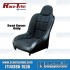 Seat Cover, High-Back, Black Vinyl/Black Fabric