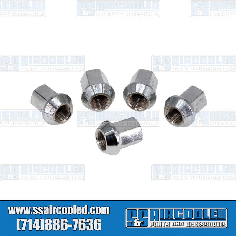 EMPI VW STEEL LUG NUTS,CHRM,14MM(4), 70-2872-0