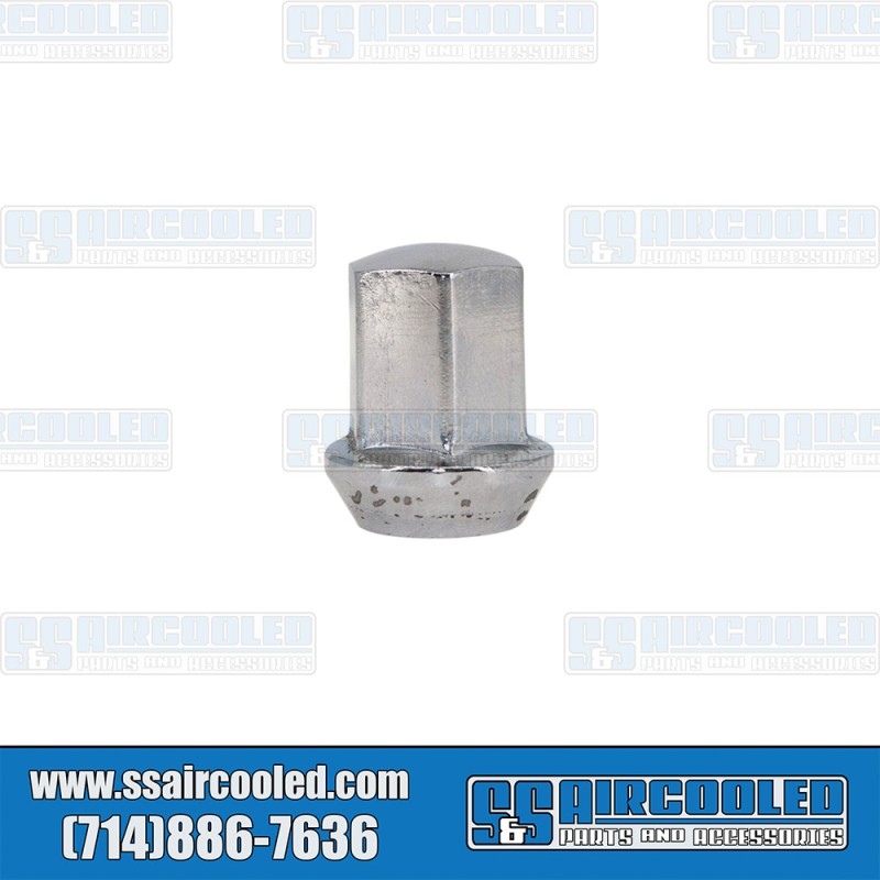 EMPI VW Lug Nut, M14-1.5, 60 deg Taper, Chrome, 70-2872-7, VW Bug, Super Beetle, Ghia, Bus, Type 3, Thing