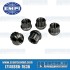 Alloy Lug Nuts, M14-1.5, Ball Seat, 12pt Open Style, Black