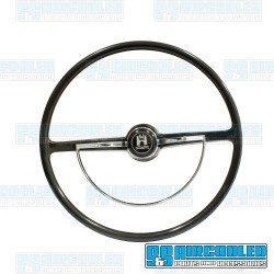 Steering Wheel, 15-3/4in Diameter, Stock Style, Black Steering Wheel, 15-3/4in Diameter, Stock Style, Black