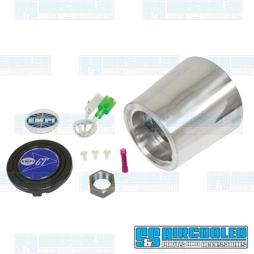 EMPI Steering Wheel Adapter, 7940250, Aluminum w/Horn Button, VW Bug