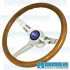Steering Wheel, 380mm Diameter, 23mm Grip, Light Classic Wood w/Adapter