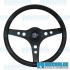 Steering Wheel, 330mm Diameter, Foam Grip, Black Spoke w/Black Grip