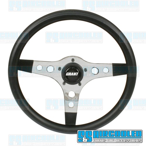 Steering Wheel, 330mm Diameter, Foam Grip, Silver Spoke w/Black Grip Steering Wheel, 330mm Diameter, Foam Grip, Silver Spoke w/Black Grip