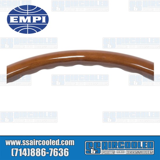 EMPI VW Steering Wheel, 457mm Diameter, 31mm Grip, Light Classic Wood, 79-4055-6