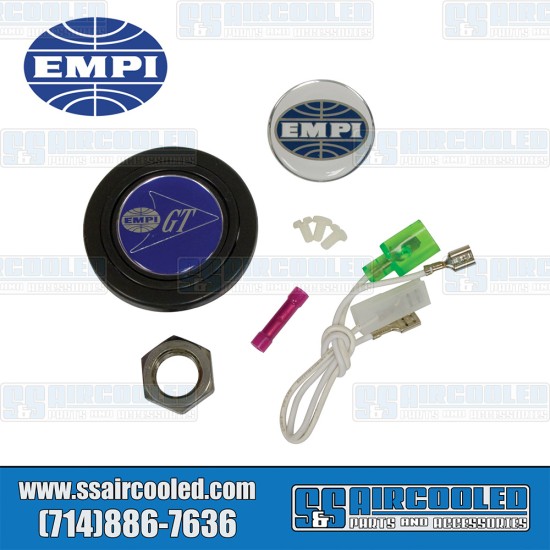 EMPI VW Steering Wheel Adapter, Aluminum w/Horn Button, 79-4056-0