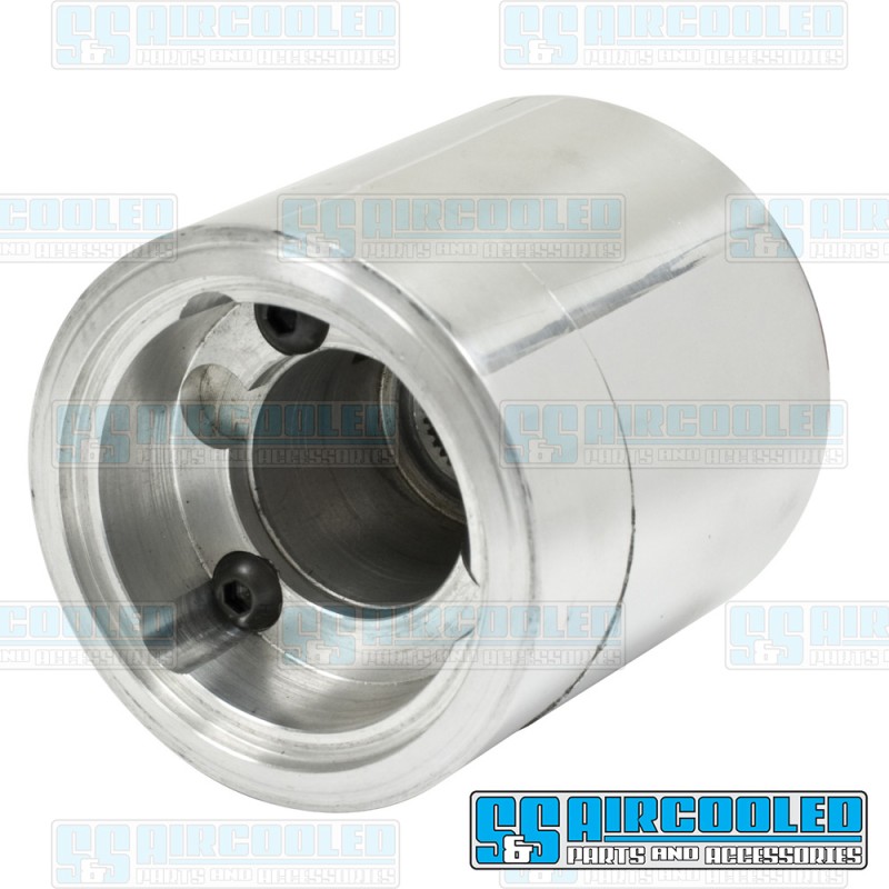 EMPI VW Steering Wheel Adapter, Aluminum w/Horn Button, 79-4057-0