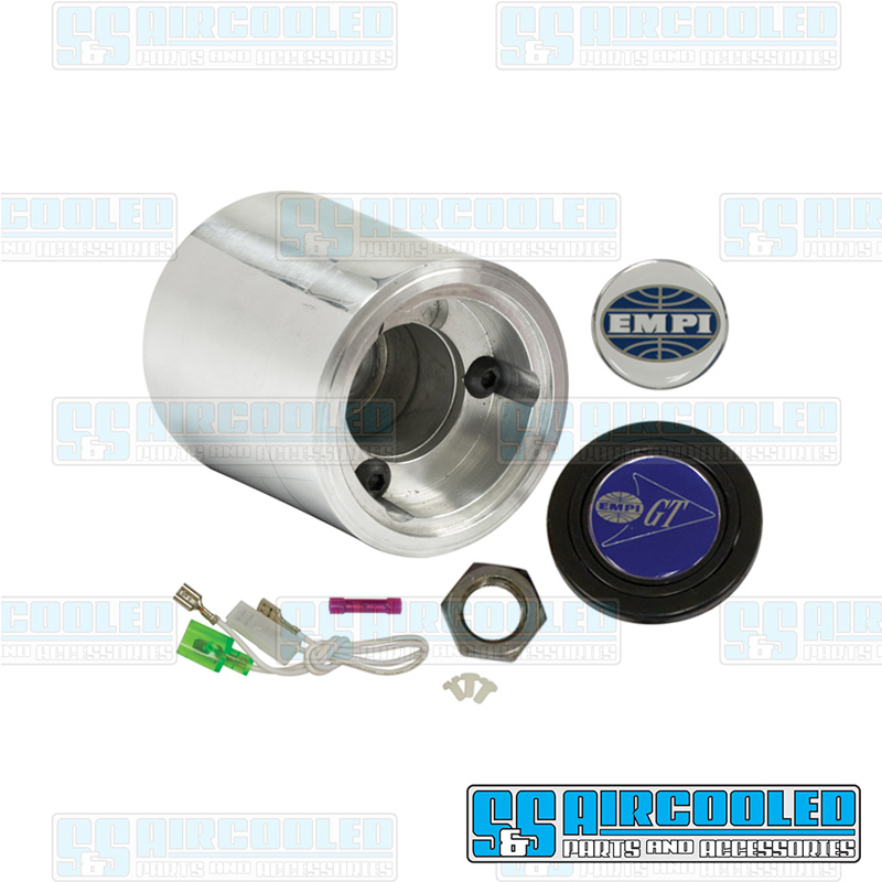 EMPI VW Steering Wheel Adapter, Aluminum w/Horn Button, 79-4058-0 EMPI VW Steering Wheel Adapter, Aluminum w/Horn Button, 79-4058-0