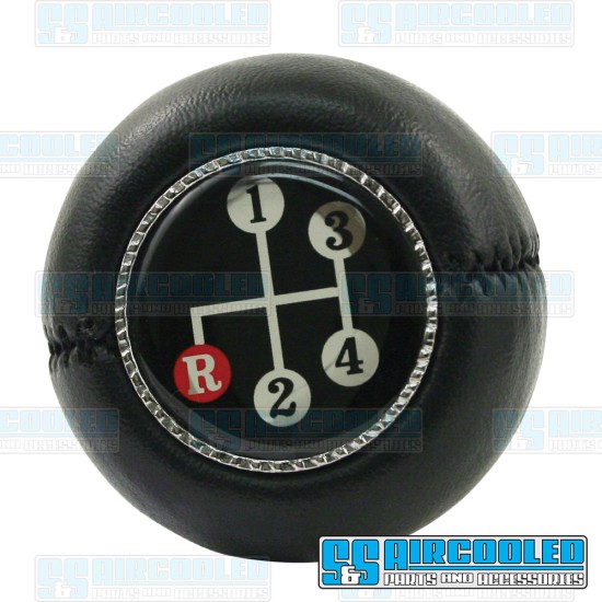  VW Shift Knob, Black w/Shift Pattern, 79-4640-0