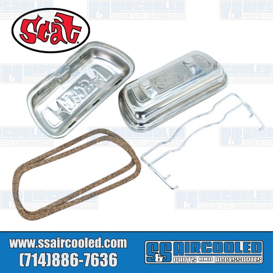 SCAT VW Stainless Steel High Lift Clip on Valve Covers, 80240T, VW Bug, Super Beetle, Ghia, Bus, Type 3, Thing SCAT VW Stainless Steel High Lift Clip on Valve Covers, 80240T, VW Bug, Super Beetle, Ghia, Bus, Type 3, Thing