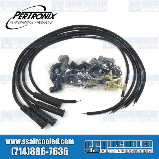PerTronix VW Spark Plug Wires, 8mm, HEI & Female Socket, Black, 8042VW