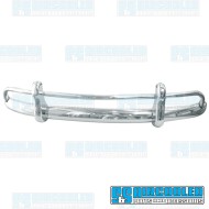 Front Bumper, US Style w/Overrider, Chrome