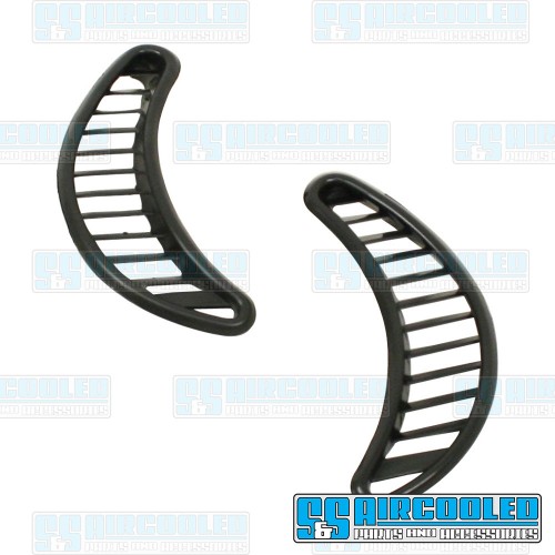 Air Vents, 113819447/8, Quarter Windows, Left & Right, Black, VW 
