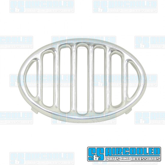  VW Horn Grill, 6-Bar Style, Left or Right, Aluminum, 113853641A