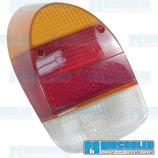  VW Tail Light Lens, Amber/Red/White, Euro Style, Left or Right, 111945241M
