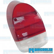 Tail Light Lens, Red/Red/White, US Style, Left or Right