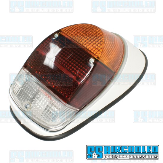  VW Tail Light Assembly, Amber/Red/Clear, Euro Style, Left, 111945095RE