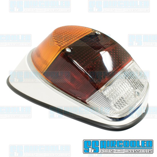  Tail Light Assembly, Amber/Red/Clear, US Style, Right