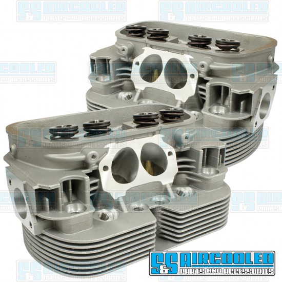 EMPI VW Cylinder Heads, 44x37.5mm, 90.5/92mm, Dual Springs, D7000 CNC Ported, 98-1560-B
