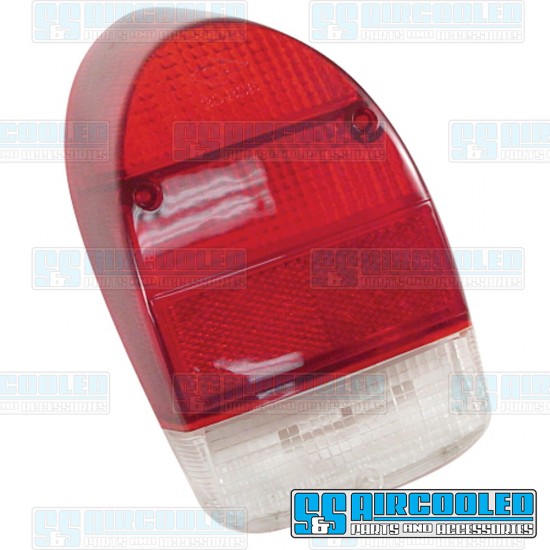 VW Tail Light Lens, Red/Red/White, US Style, Left, 113945241A