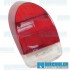 Tail Light Lens, Red/Red/White, US Style, Left
