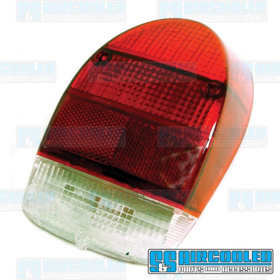  VW Tail Light Lens, Red/Red/White, US Style, Right, 113945242A