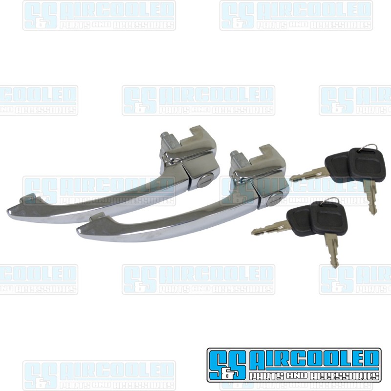  VW Door Handles, Outside, Left & Right, w/Keys, 113898205C