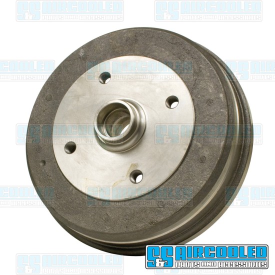 VW Front Left or Right Brake Drum, 4x130mm, 111405615BCH, VW Bug