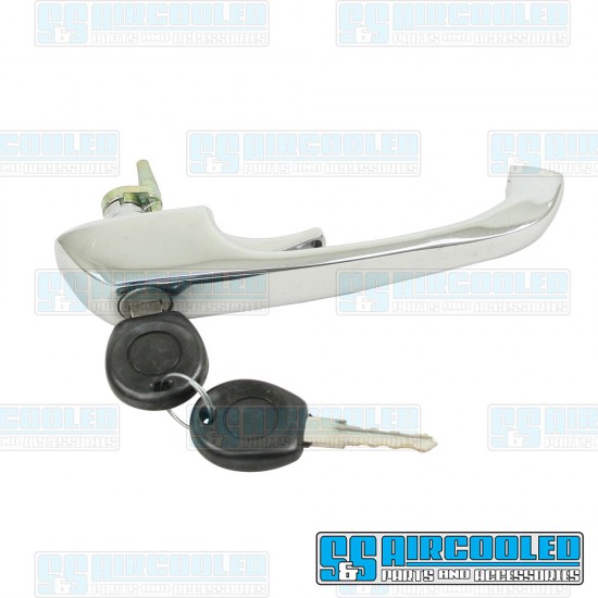  VW Door Handle, Outside, Left or Right, w/Keys, 211837205N