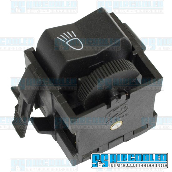  VW Headlight Switch, 5-Terminal, Rocker, 133941531B