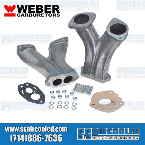 Intake Manifold Kit, 48-51mm IDA. Dual Port, Straight, Tall