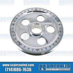 Crankshaft Pulley, 6-3/4in, Aluminum, 5-Hole, Polished w/Black Numbers