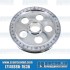 Crankshaft Pulley, 6-3/4in, Aluminum, 5-Hole, Polished w/Blue Numbers
