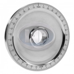 Crankshaft Pulley, 6-3/4in, Aluminum, Solid, Polished w/Black Numbers