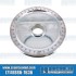 Crankshaft Pulley, 6-3/4in, Aluminum, Solid, Polished w/Red Numbers