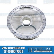 Crankshaft Pulley, 6-3/4in, Aluminum, Solid, Polished w/Blue Numbers